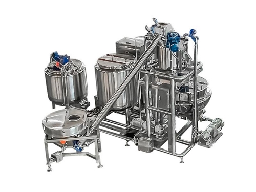 Syrup and gel weighing and mixing system