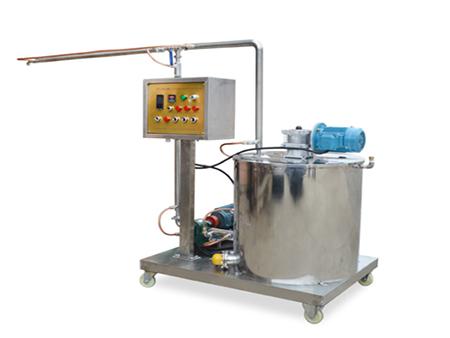 Chocolate center filling device