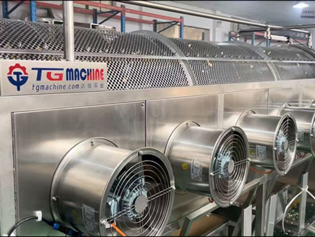 Rotary screening cooler